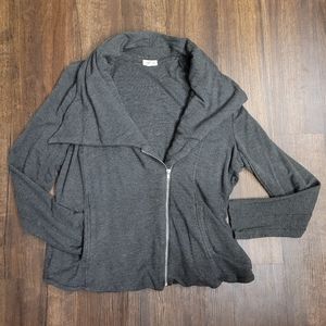 Asymmetrical grey jacket